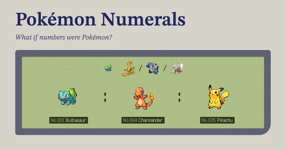 Pokémon Numerals preview