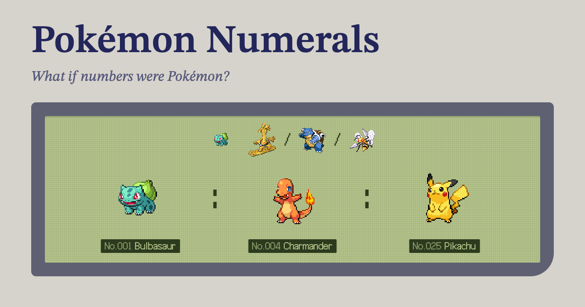 Pokémon Numerals preview